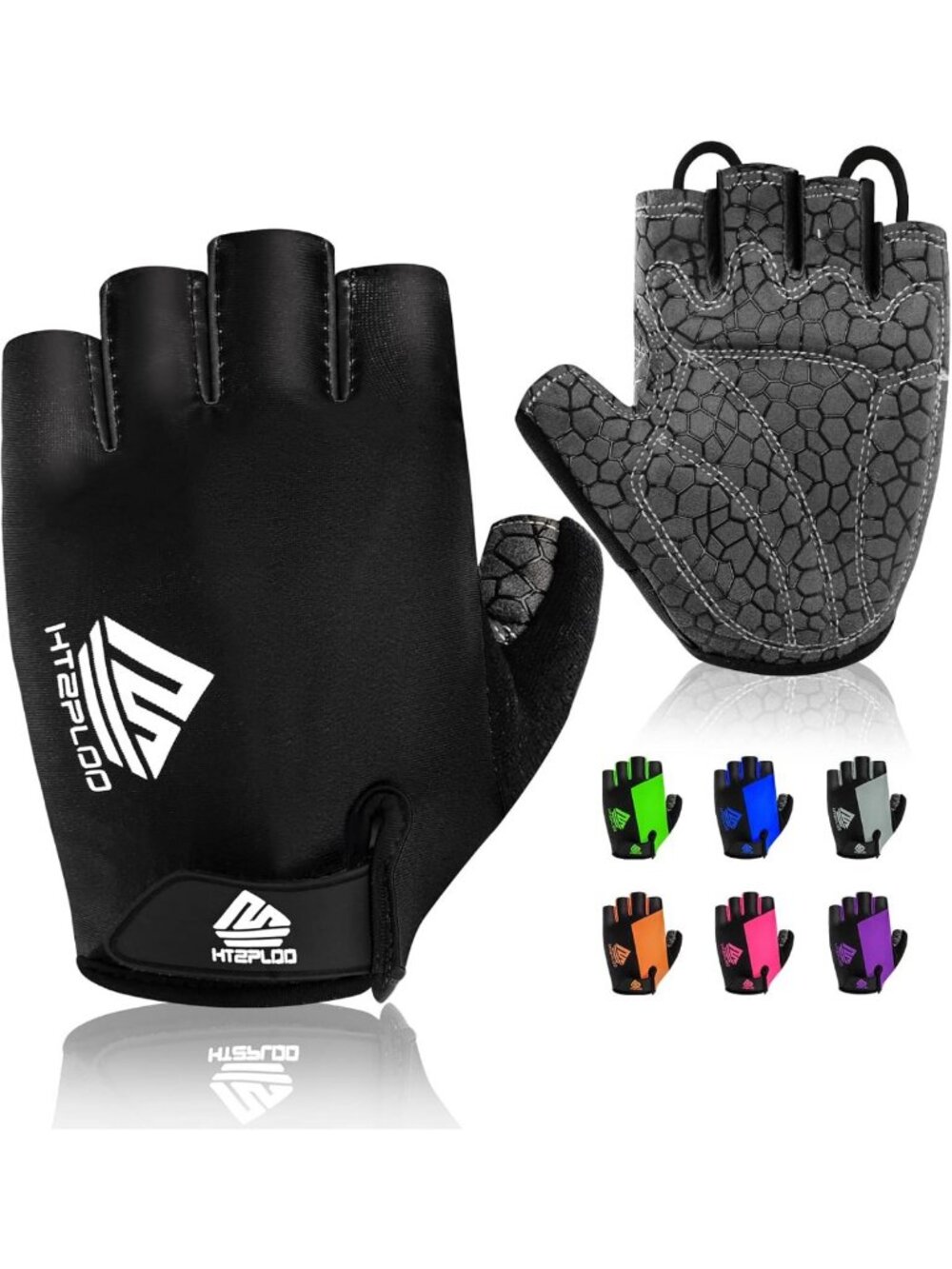 Lightweight Half-Finger Cycling Gloves for Men & Women, Anti-Slip Shock
